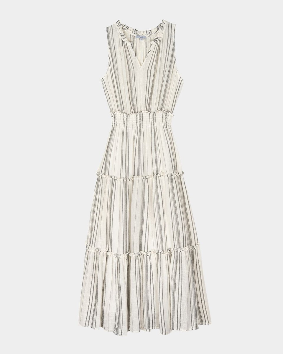 Loulou Striped Midi Dress